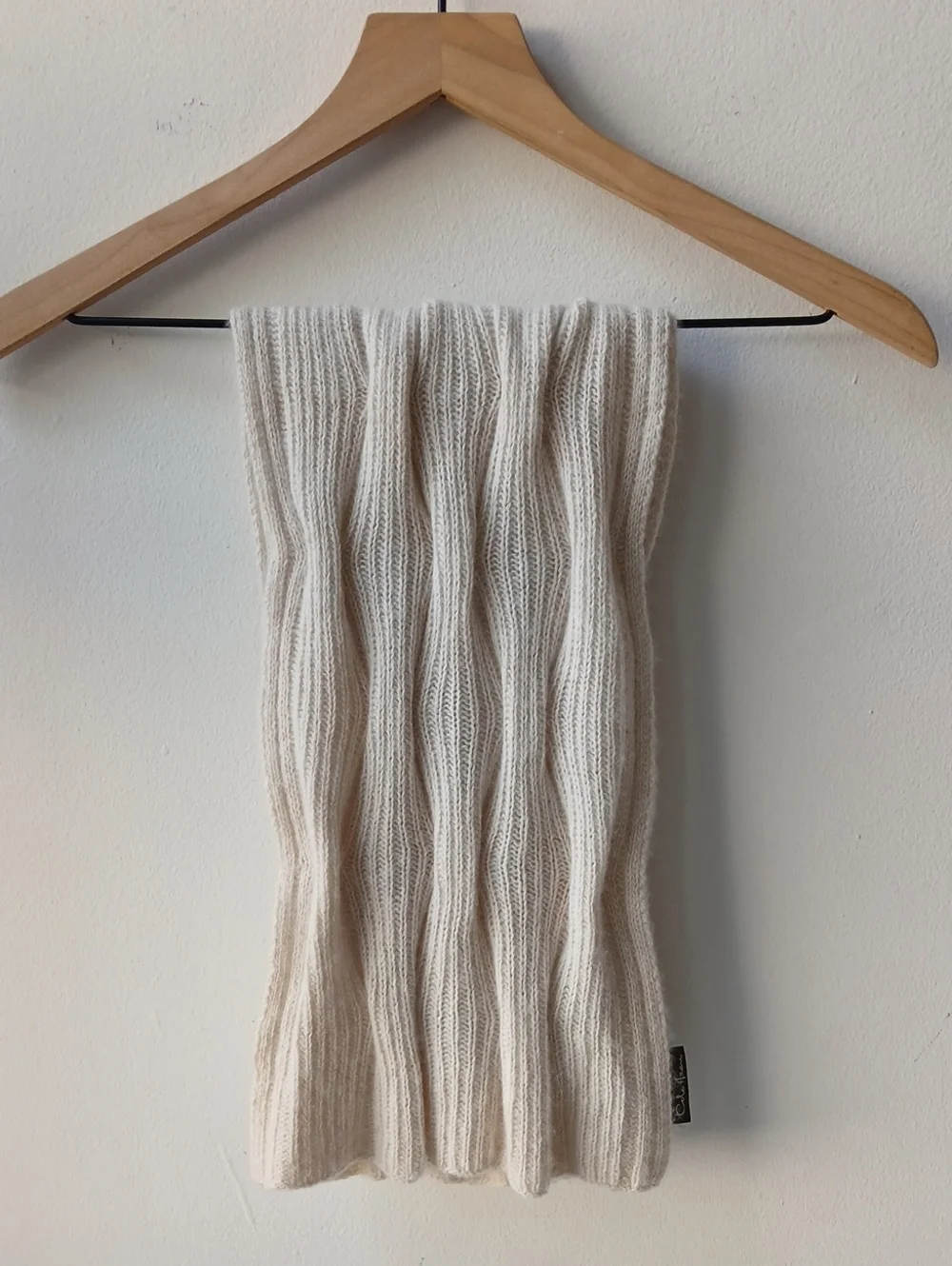 Cole Haan 100% Cashmere Scarf Cream Rectangle